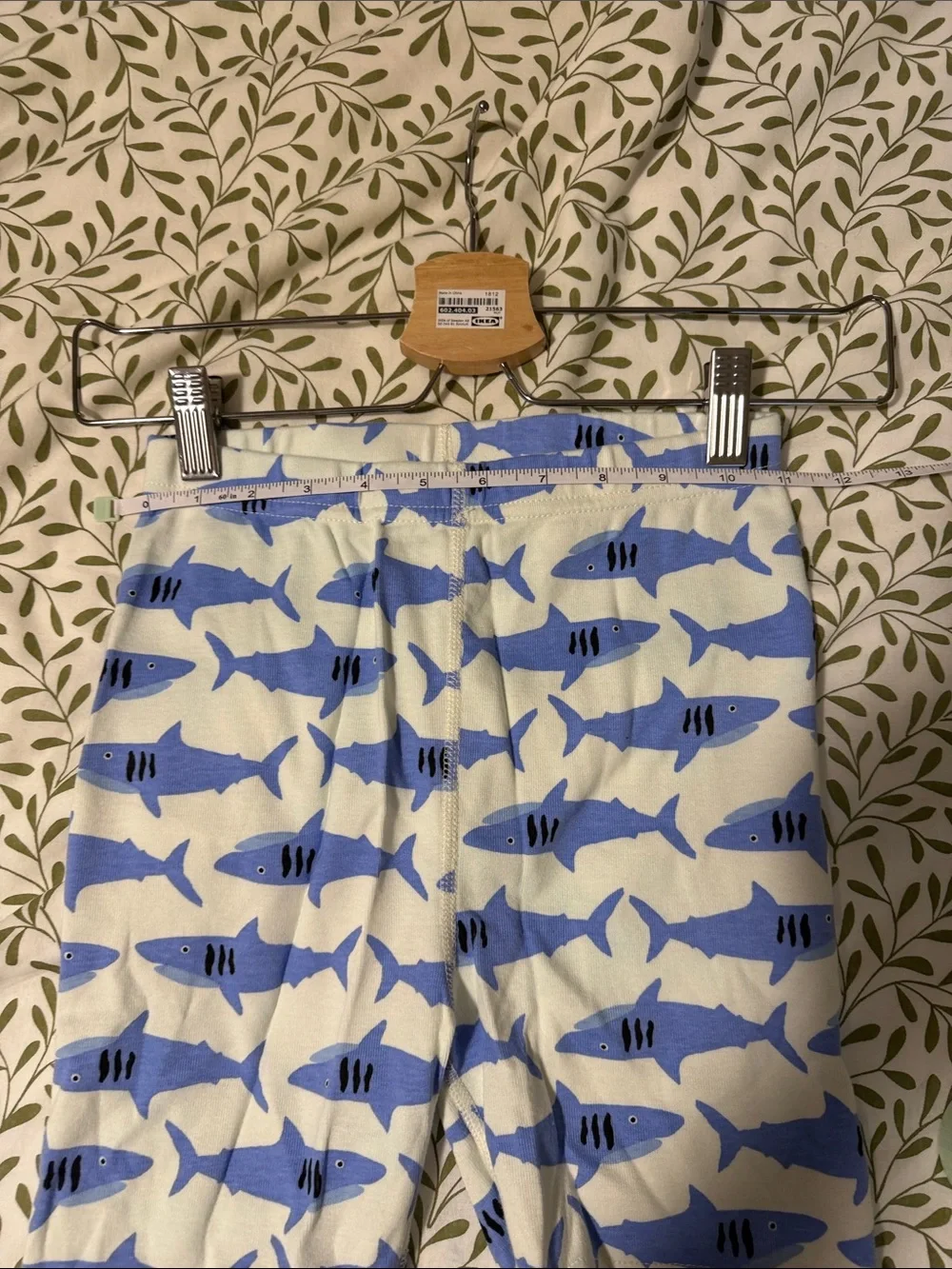 Hanna Andersson Blue and White Shark Print Pajama Set